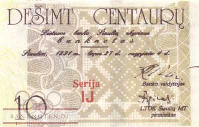 Lituhania - 10  Centauru (#901b_UNC)