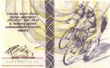 Litauen - 50  Centauru (#902a_UNC)
