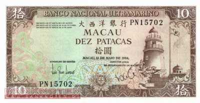 Macao - 10  Patacas (#059e-U2_UNC)