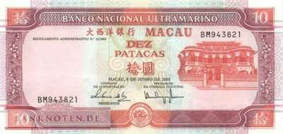Macao - 10  Patacas (#076a_UNC)