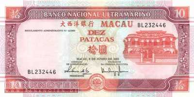 Macao - 10  Patacas (#077_UNC)