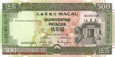 Macao - 500  Patacas (#079_UNC)