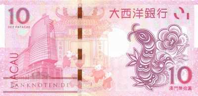 Macao - 10  Patacas - Jahr der Schlange (#086_UNC)