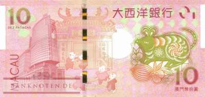 Macao - 10  Patacas - Jahr der Ratte (#088E_UNC)