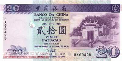 Macao - 20 Patacas (#091_UNC)