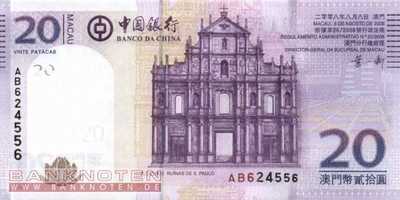 Macao - 20  Patacas (#109a_UNC)