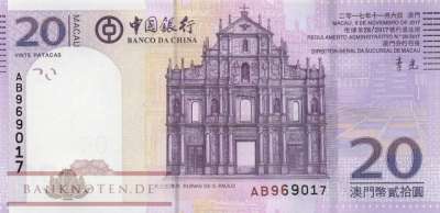 Macao - 20  Patacas (#109c_UNC)
