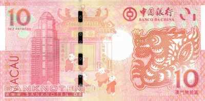 Macao - 10  Patacas - Year of the dragon (#115_UNC)