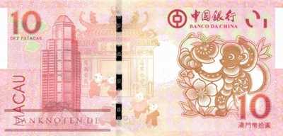 Macao - 10  Patacas - year of the monkey (#119_UNC)