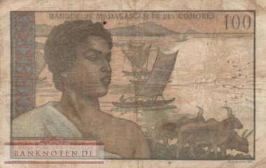 Madagascar - 100  Francs=20 Ariary (#052-U2_F)
