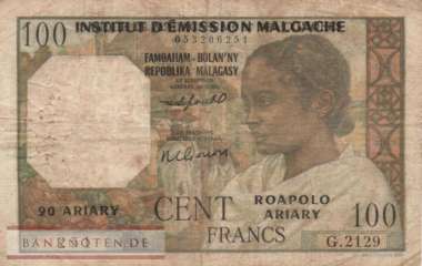 Madagaskar - 100  Francs=20 Ariary (#052-U2_F)