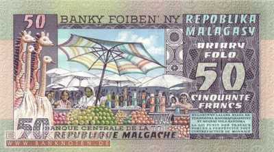 Madagascar - 50  Francs (#062a_UNC)