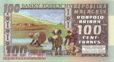 Madagaskar - 100  Francs (#063a_UNC)