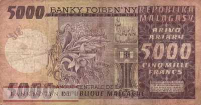 Madagascar - 5.000  Francs (#066a_VG)