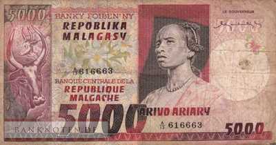 Madagascar - 5.000  Francs (#066a_VG)