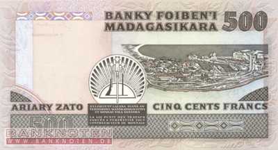 Madagascar - 500  Francs (#067a_UNC)