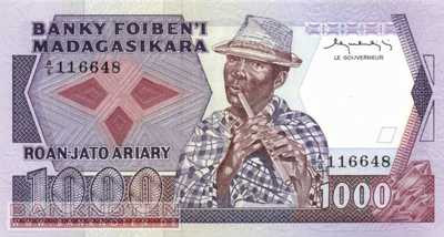 Madagaskar - 1.000  Francs (#068a_UNC)