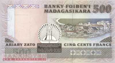 Madagascar - 500  Francs (#071b_UNC)