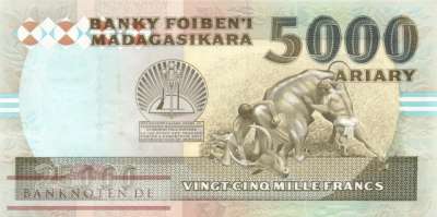 Madagascar - 25.000  Francs (#074Aa_XF)