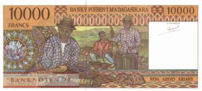 Madagaskar - 10.000  Francs (#079a_XF)