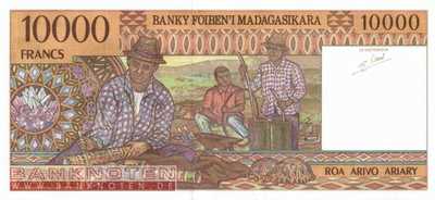 Madagascar - 10.000  Francs (#079b_UNC)