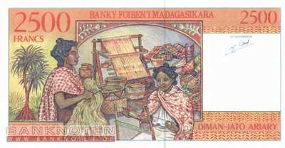 Madagaskar - 2.500  Francs (#081_UNC)