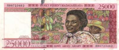 Madagascar - 25.000  Francs (#082_VF)