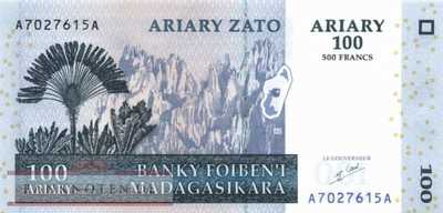 Madagaskar - 100  Ariary (#086a_UNC)