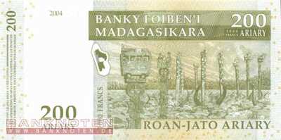 Madagascar - 200  Ariary (#087b_UNC)