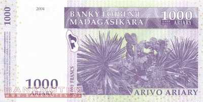 Madagaskar - 1.000  Ariary (#089b_UNC)