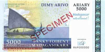 Madagaskar - 5.000  Ariary - SPECIMEN (#094s_UNC)