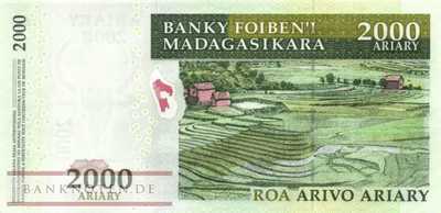 Madagascar - 2.000  Ariary - hybrid substrate (#096_UNC)