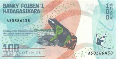 Madagascar - 100  Ariary (#097_UNC)