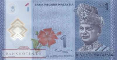 Malaysia - 1  Ringgit - plastic (#051c_UNC)