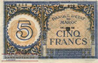 Marokko - 5  Francs (#033_F)