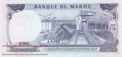 Morocco - 5  Dirhams (#056a_AU)