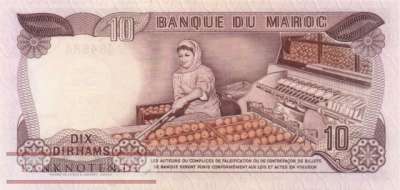 Marokko - 10  Dirhams (#057a_XF)