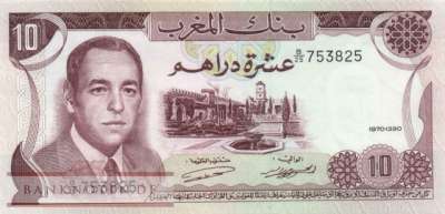 Marokko - 10  Dirhams (#057a_UNC)