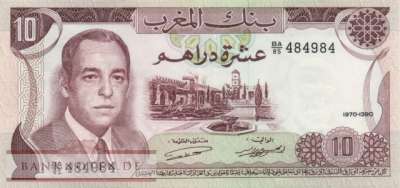 Marokko - 10  Dirhams (#057a_XF)