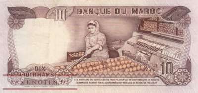 Morocco - 10  Dirhams (#057b_VF)
