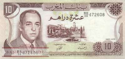 Morocco - 10  Dirhams (#057b_VF)