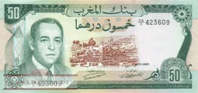 Marokko - 50  Dirhams (#058a_UNC)