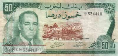 Morocco - 50  Dirhams (#058a_F)