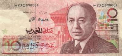 Marokko - 10  Dirhams (#060b_VF)