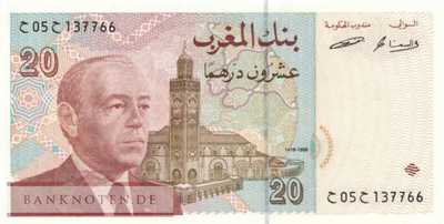 Marokko - 20  Dirhams (#067a_UNC)