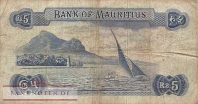 Mauritius - 5  Rupees (#030a_VG)