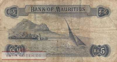 Mauritius - 5  Rupees (#030c_VG)