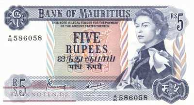 Mauritius - 5  Rupees (#030c_UNC)