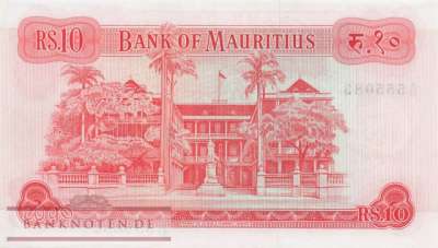 Mauritius - 10  Rupees (#031c_VF)