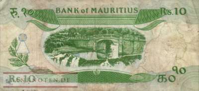 Mauritius - 10  Rupees (#035b_F)
